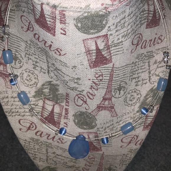 vj Jewelry - Blue beaded Necklace